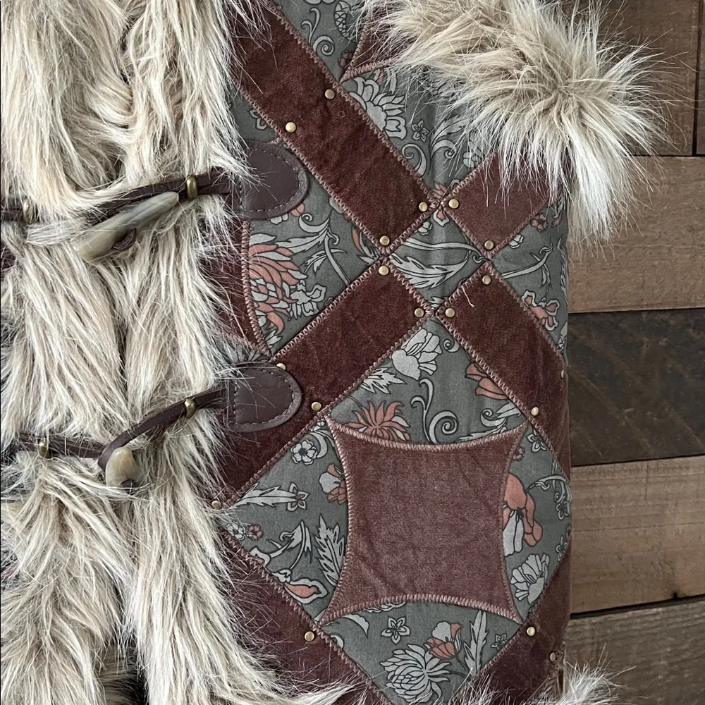 Free People Women's Sterling Studded Patchwork Vest Size Small - Picture 4 of 8